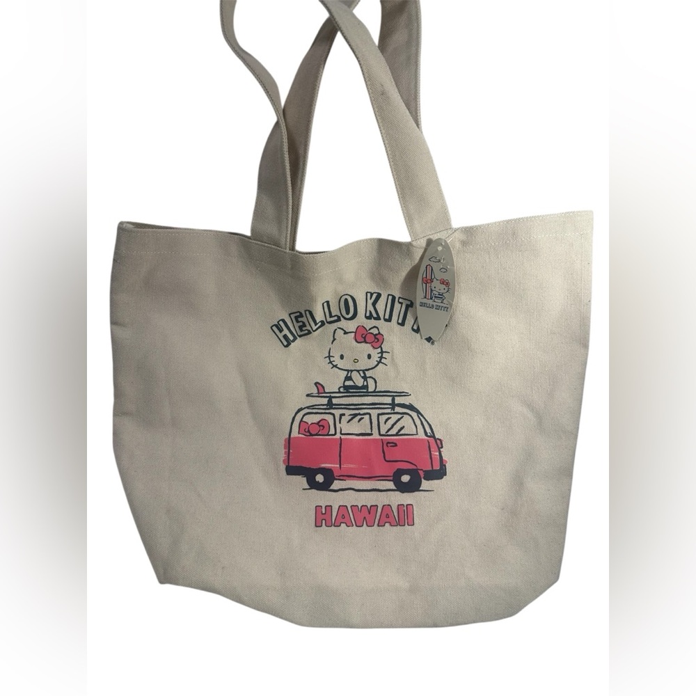 🐱🩷 New Hello Kitty Hawaii Canvas Tote Bag 🩷 🐱